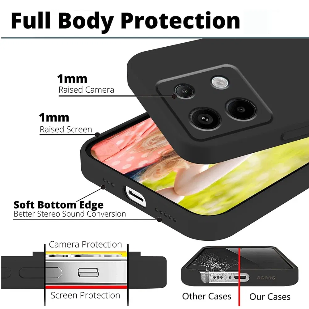Color: Hot Pink, Material: ABS - Black Practical Silicone Phone Case For Xiaomi Redmi Note 14 13 12 11 10 9 8 7 Pro Plus 5G 4G 8T 9S 9T 10T 10S 11S 12S Cover