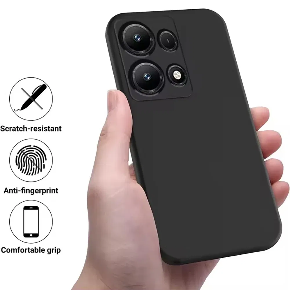Color: Hot Pink, Material: ABS - Black Practical Silicone Phone Case For Xiaomi Redmi Note 14 13 12 11 10 9 8 7 Pro Plus 5G 4G 8T 9S 9T 10T 10S 11S 12S Cover