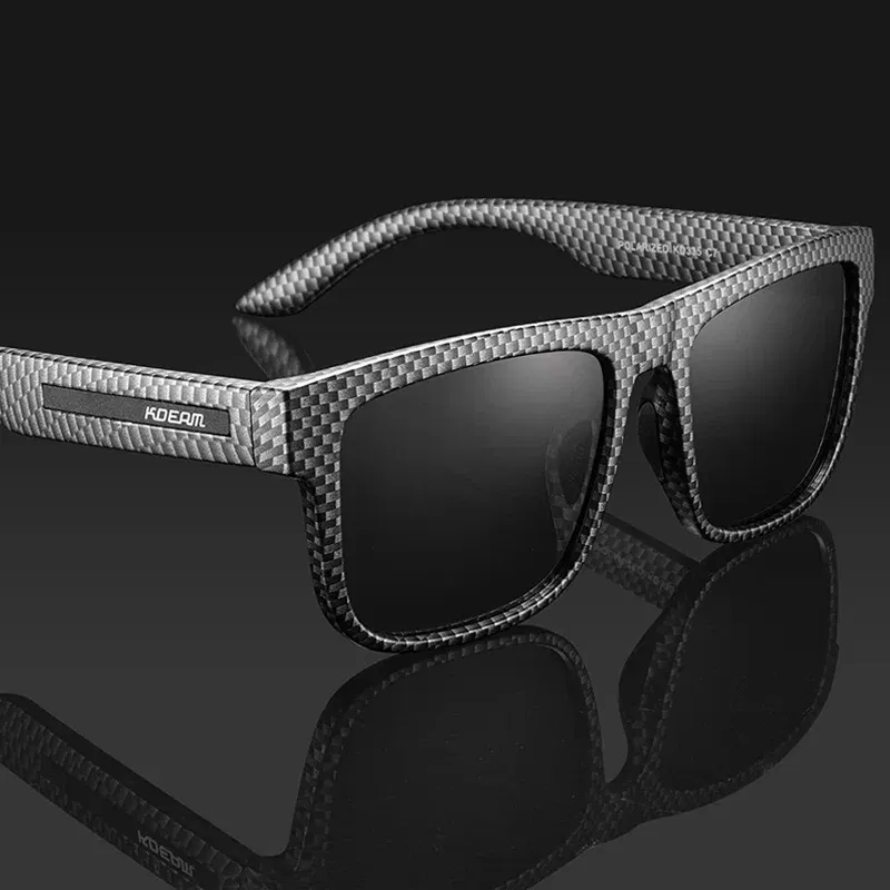 Lenses Color: green, Frame Color: black - 2024 KDEAM New Polarized Sunglasses For Men UV400 Protection Lens Black Grey Frame Driving Sun Glasses Fishing Eyewear
