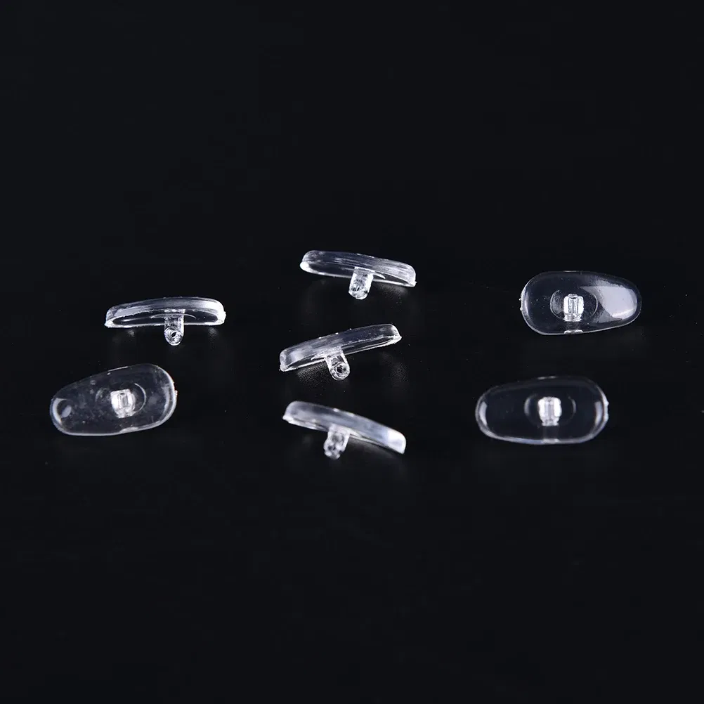 100PCS=50Pairs Oval Silicone Nose Pads On Glasses Embedding Cassette Anti-Slip Accessories For Frameless Eyeglasses