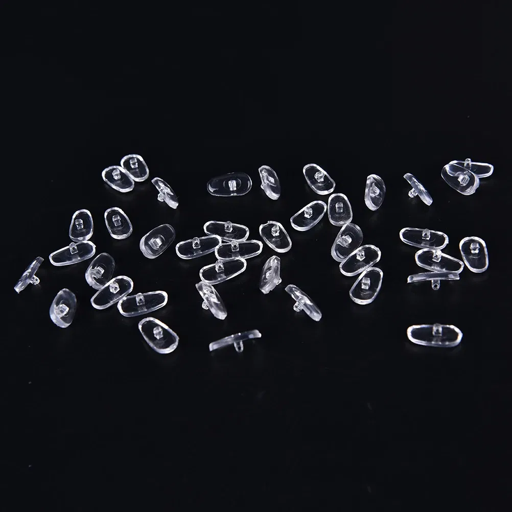 100PCS=50Pairs Oval Silicone Nose Pads On Glasses Embedding Cassette Anti-Slip Accessories For Frameless Eyeglasses