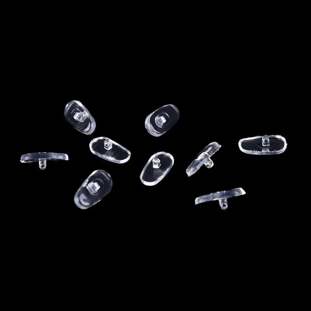 100PCS=50Pairs Oval Silicone Nose Pads On Glasses Embedding Cassette Anti-Slip Accessories For Frameless Eyeglasses