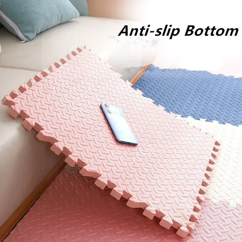 Color: DEEP BLUE - Baby Mat 6PCS 30x30cm Tatame Play Mats Thick 2.5cm Baby Game Mat Tatames Foot Mat Floor Mat Puzzle Mat Playmat Baby Playroom Mat