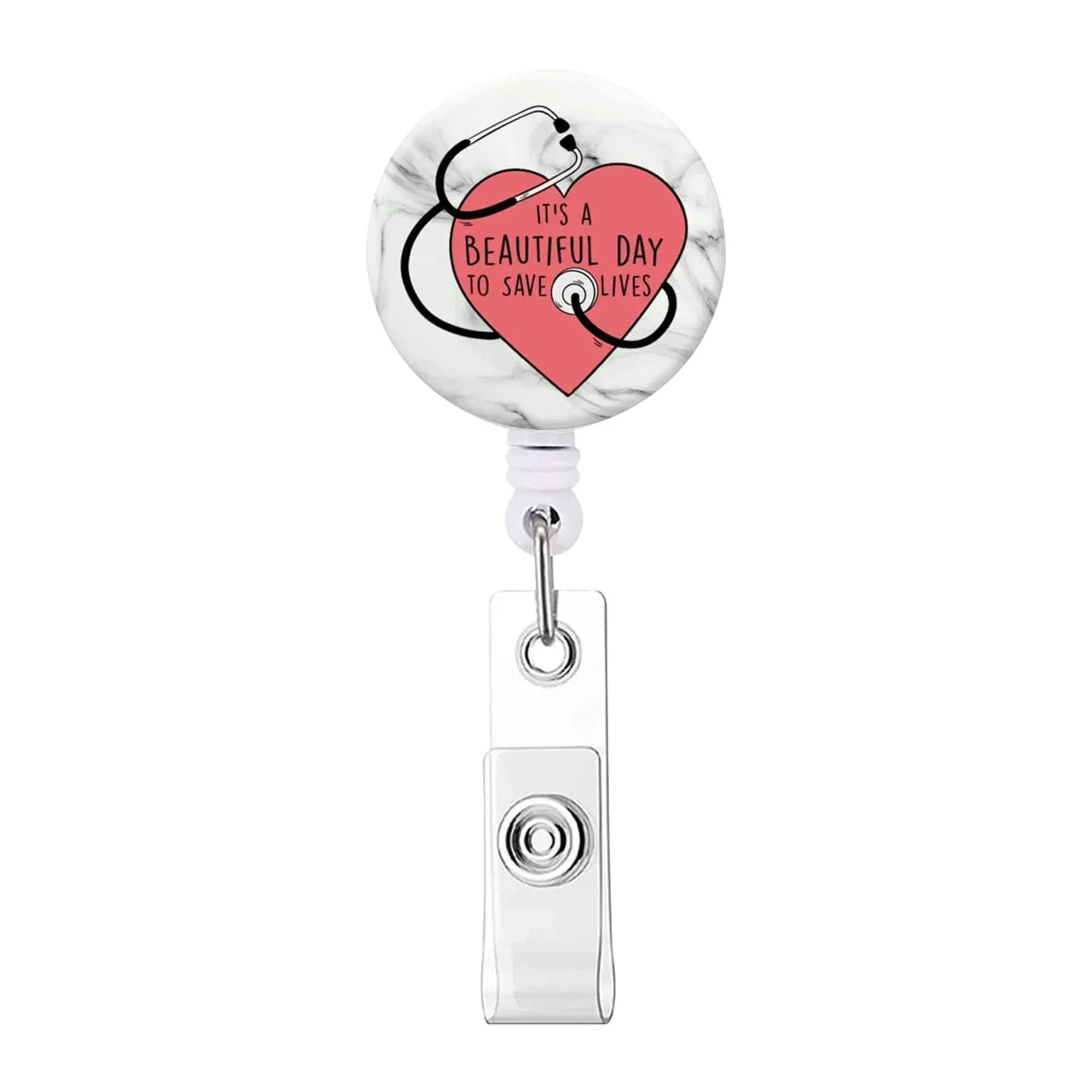 Color: Gold - X-Ray Badge Reel Retractable Radiology Badge Reel Holder Ct Rays Nurse Doctor Student Card Reel Clip Office Supply Recoil Badge