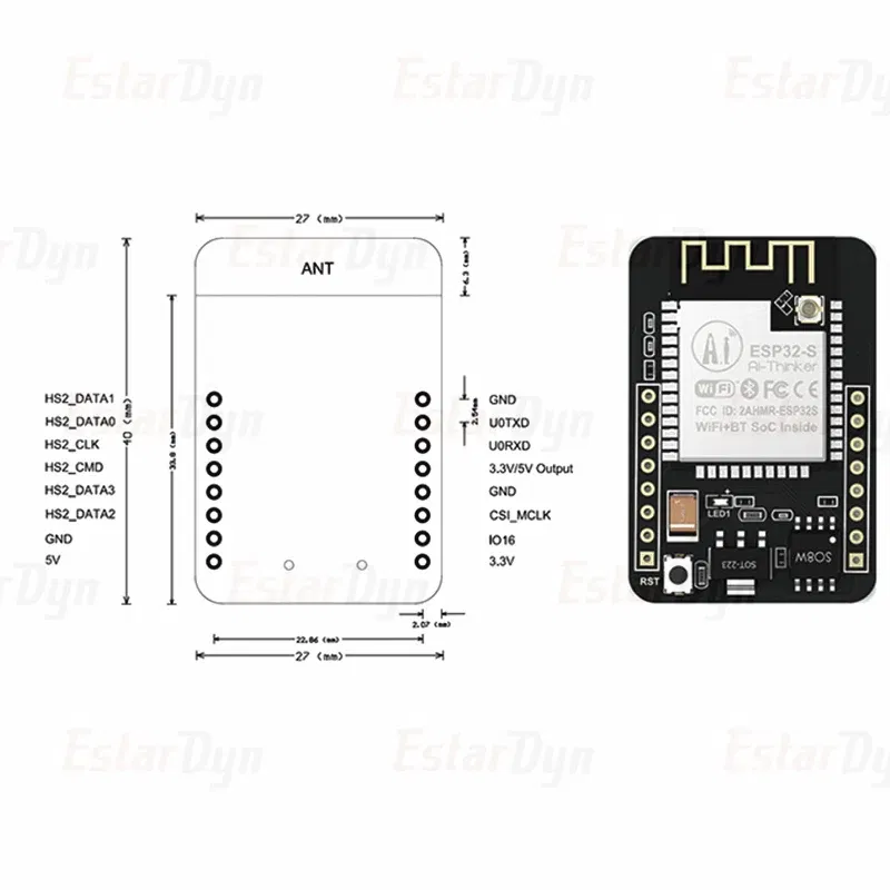 Color: Green Jade - ESP32-CAM ESP32-CAM-MB MICRO USB ESP32 Serial to WiFi ESP32 CAM Development Board CH340 CH340G 5V Bluetooth+OV2640 Camera