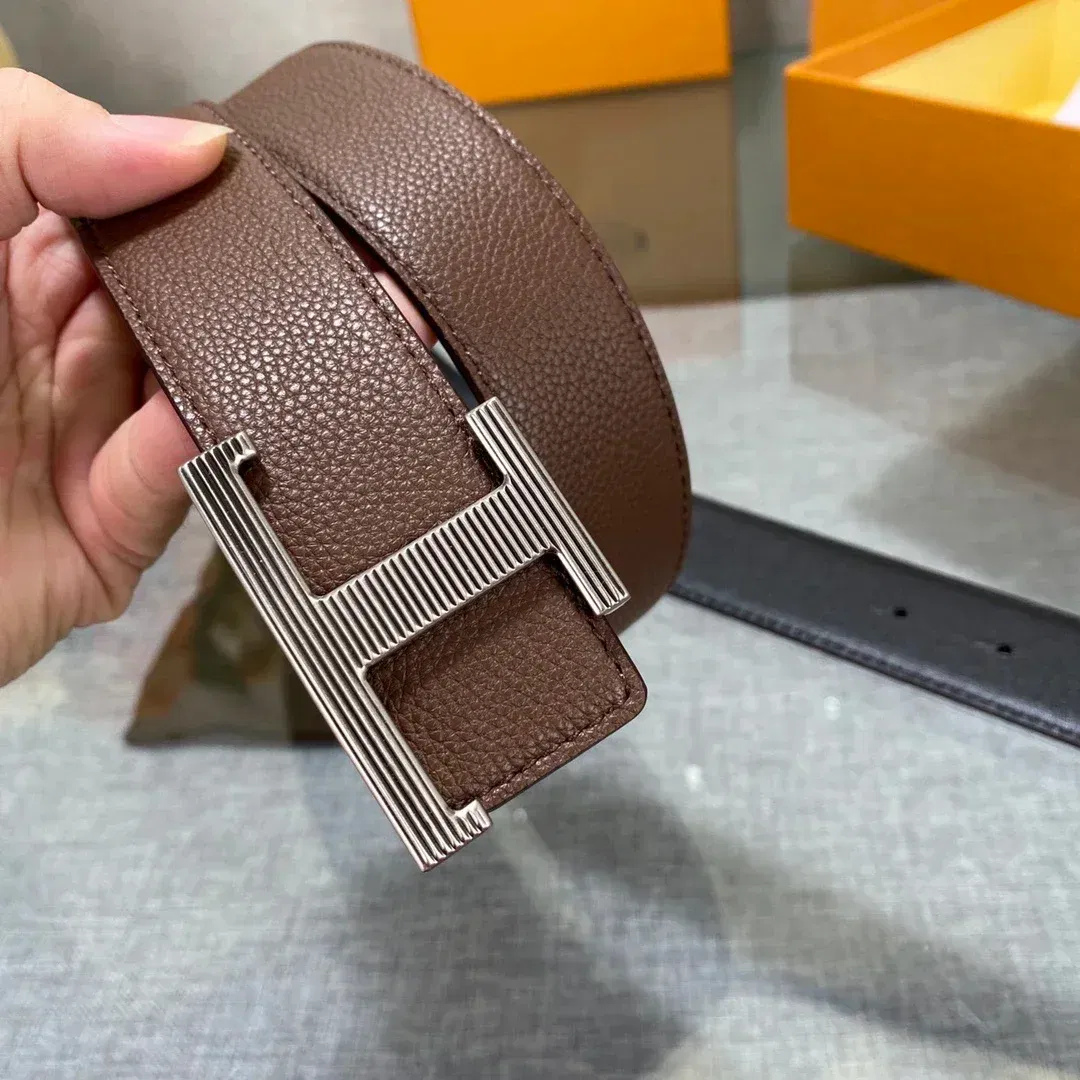 Color: Gold, Belt Length: 120cm - New Style Leather Belt for Men and Women, Classic Cowhide T Buckle Design Belt, Light Luxury, Classic and Versatile Gift