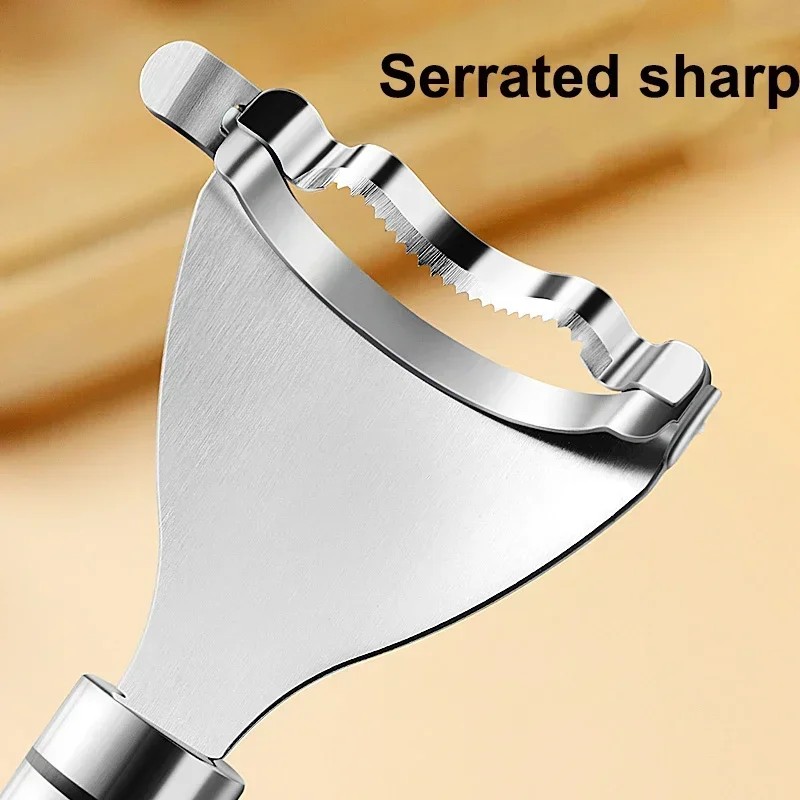 Stainless Steel Serrated Corn Peeler  Efficient Corn Shaver, Thresher & Multi-Functional Kitchen Gadget