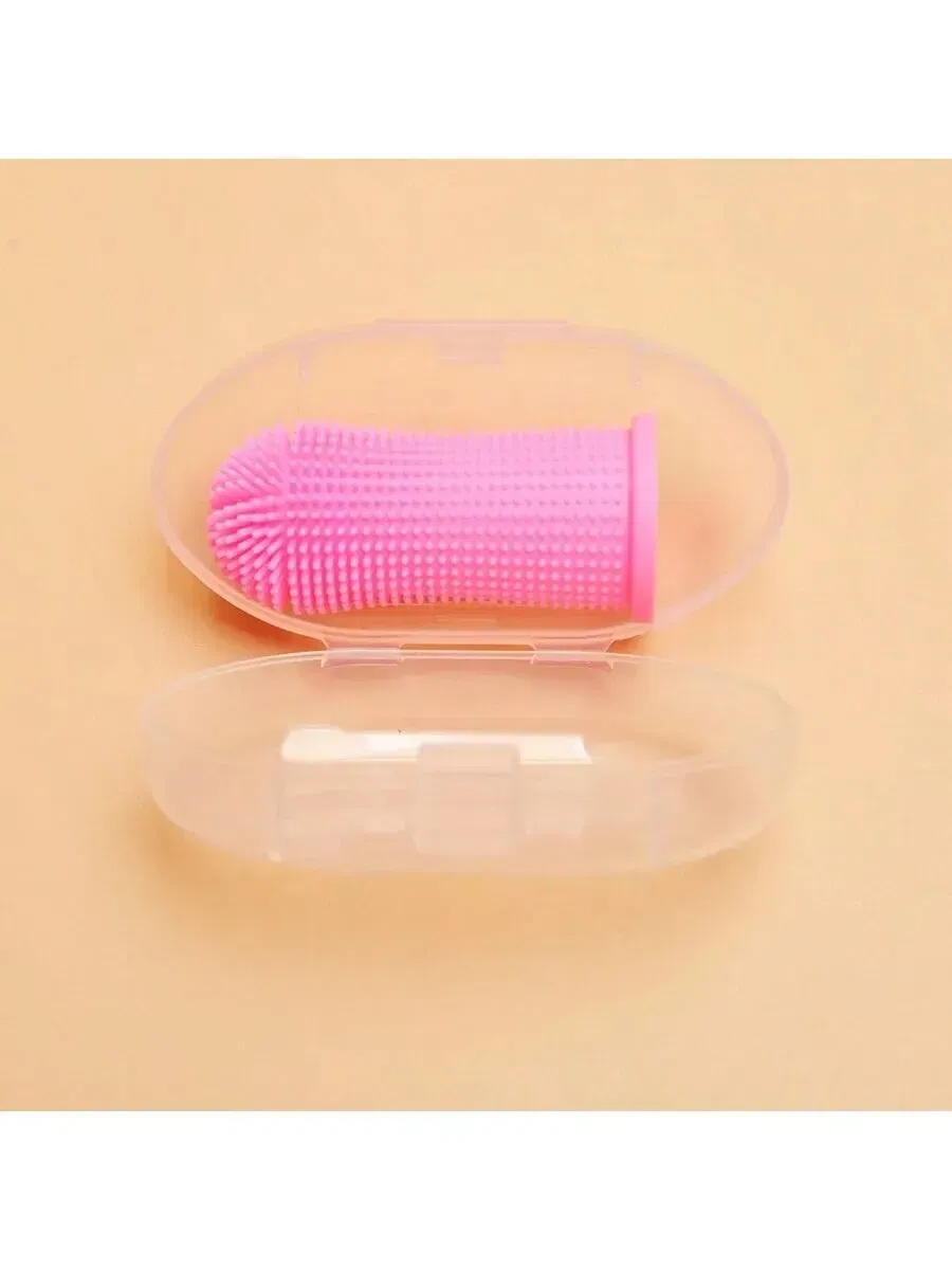 Color: Blue - Pet Finger Toothbrush Cleaning Products for Cats and DogsOral Cleaning ToothbrushesSilicone Bristles