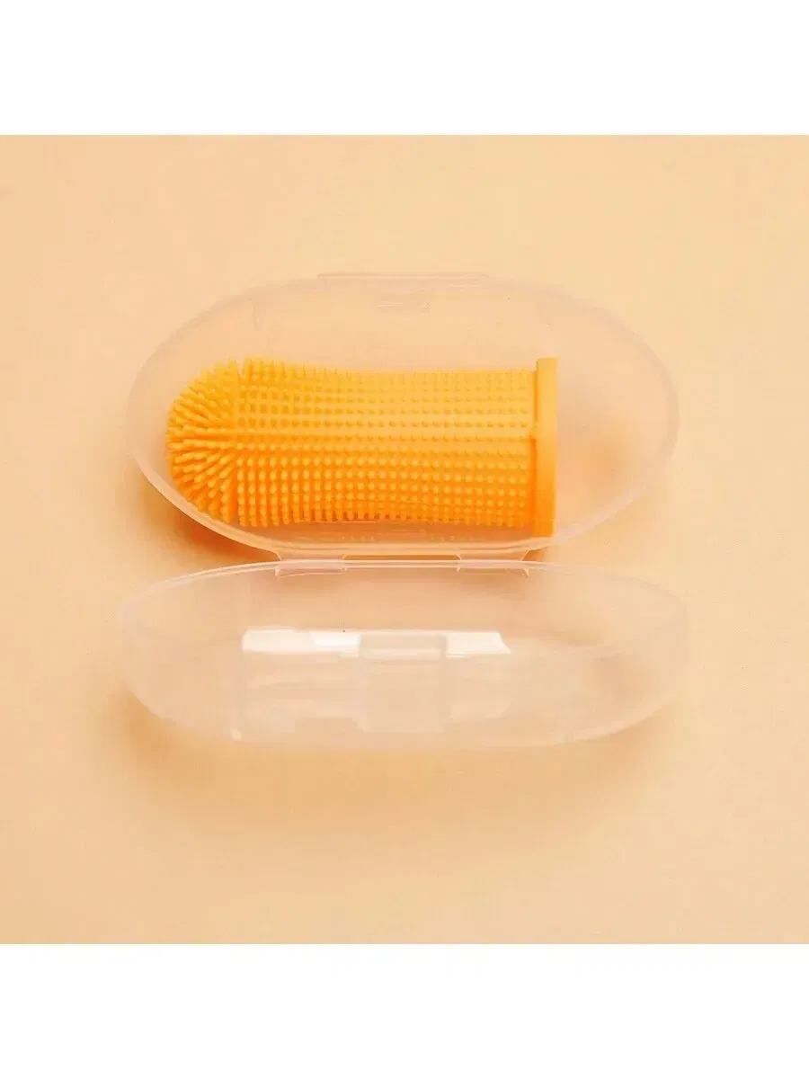 Color: Blue - Pet Finger Toothbrush Cleaning Products for Cats and DogsOral Cleaning ToothbrushesSilicone Bristles