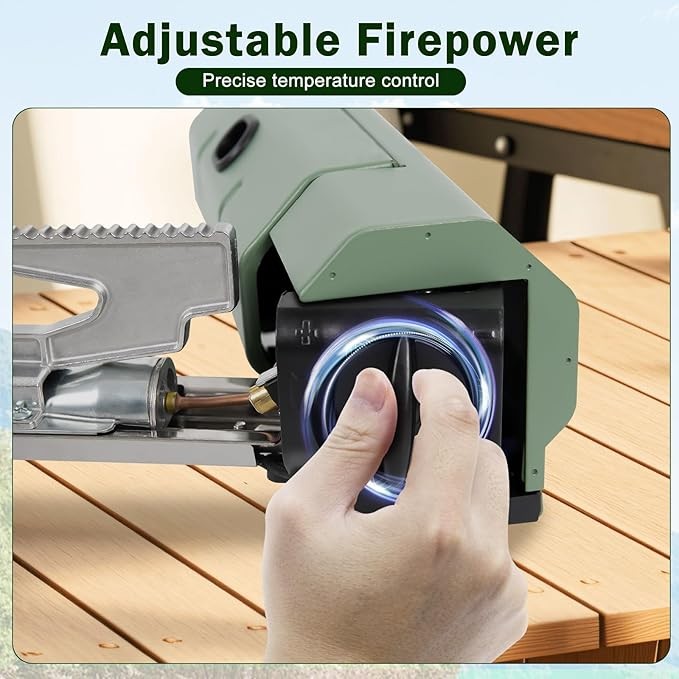 Orifesio Foldable 2600W Camping Stove  Portable Butane Stove with Windshield & Storage Bag for Camping, Hiking & Travel