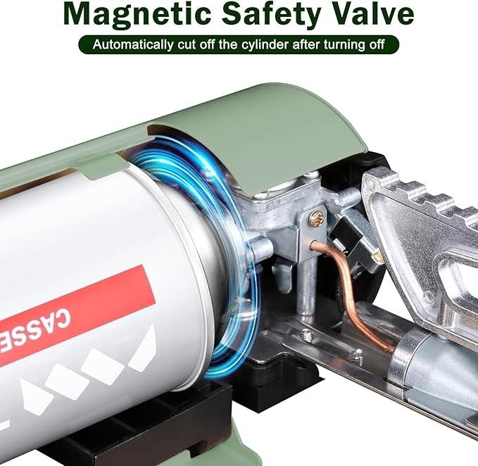 Orifesio Foldable 2600W Camping Stove  Portable Butane Stove with Windshield & Storage Bag for Camping, Hiking & Travel