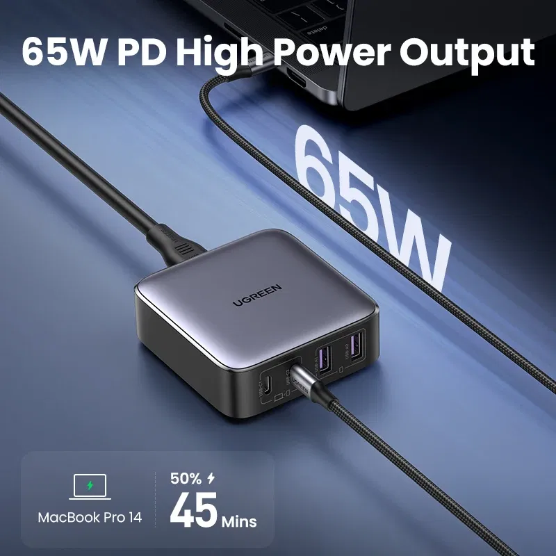 Plug Type: JP, Ships From: CHINA - UGREEN 100W 65W GaN Charger Desktop Laptop Fast Charger 4 in 1 Adapter For iPhone 15 14 13 Pro Max Phone Charger Xiaomi Samsung
