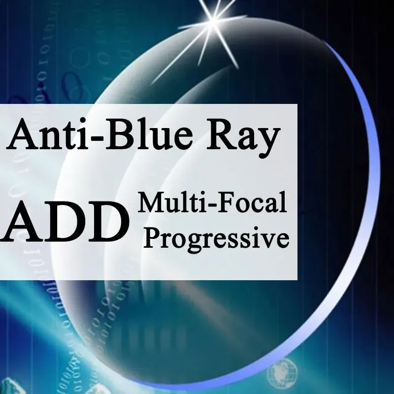 Lenses Color: Emerald Green, Lens Index: 1.56 - Custom a Pair Of Optical Lens Progressive Multi-focus & Anti-blue Light Myopia Presbyopia Scratch-resistant 1.56 1.61 1.67 Index