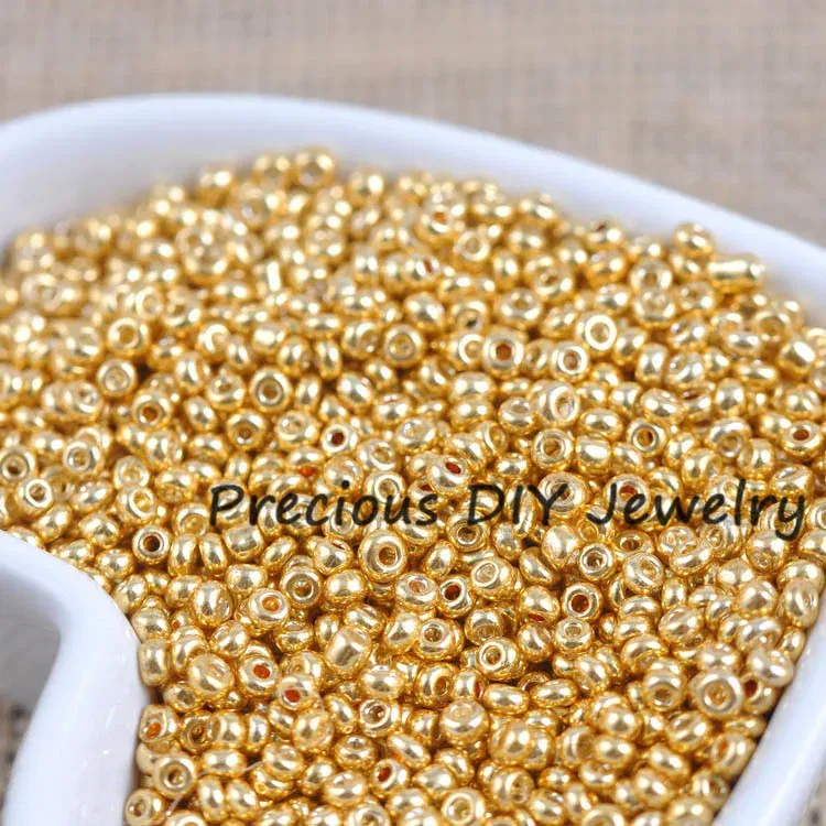 Color: PURPLE, Item Diameter: 2mm - Gold and Silver Color 2mm 3mm 4mm Crystal Glass Spacer beads,Czech Seed Beads For Jewelry Handmade DIY BLUV03X