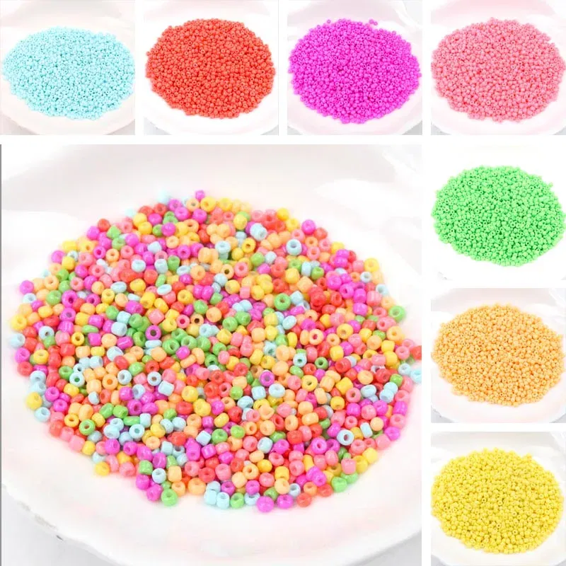 Color: PURPLE, Item Diameter: 2mm - Gold and Silver Color 2mm 3mm 4mm Crystal Glass Spacer beads,Czech Seed Beads For Jewelry Handmade DIY BLUV03X