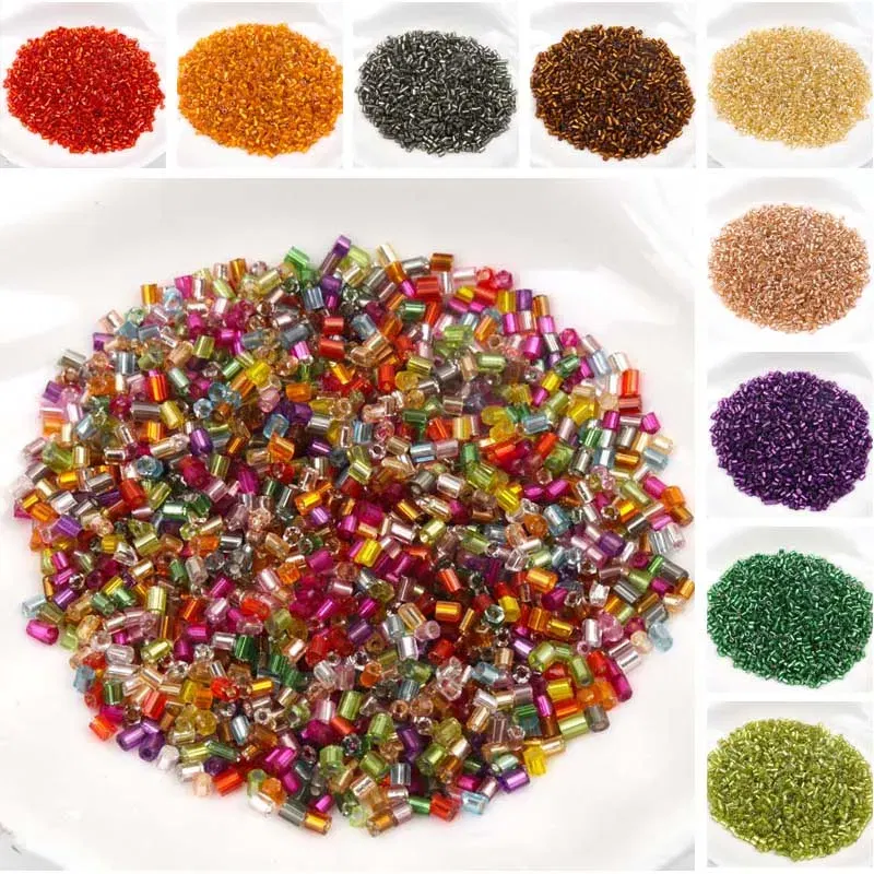 Color: PURPLE, Item Diameter: 2mm - Gold and Silver Color 2mm 3mm 4mm Crystal Glass Spacer beads,Czech Seed Beads For Jewelry Handmade DIY BLUV03X