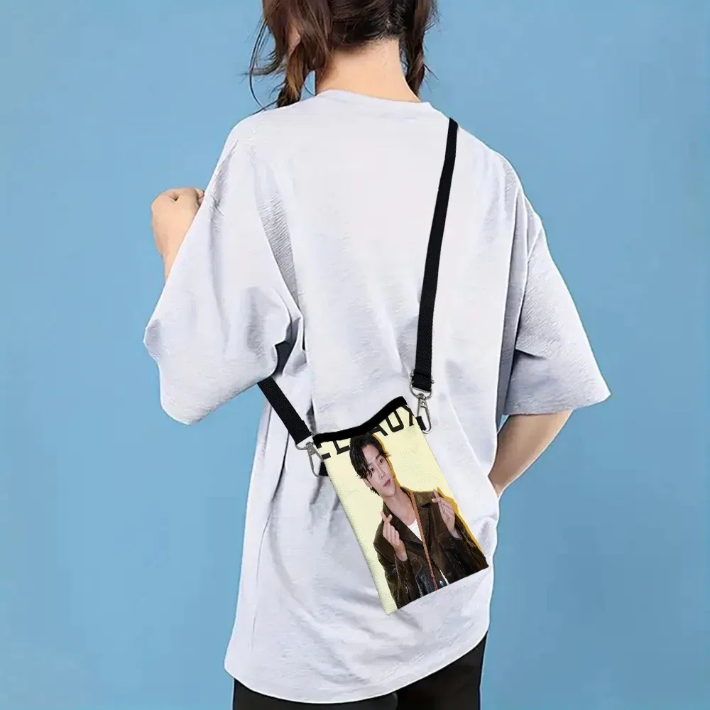 Color: Beige, Size: Extra Large - SF9 Rowoon Print Phone Bag Adjustable Detachable Strap Designed Women Crossbody Bag Convertible Shoulder Bag3.3