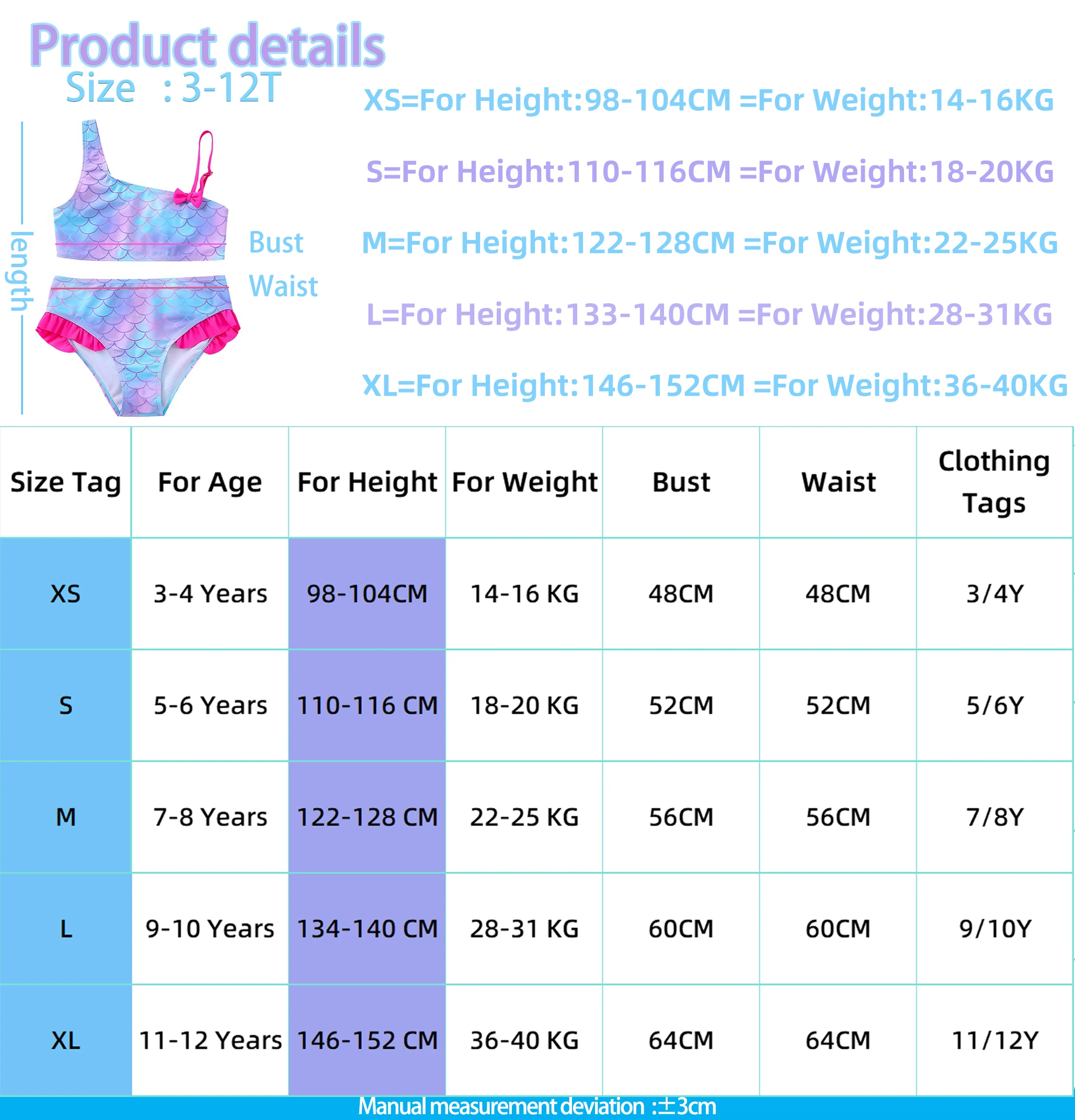 Color: DEEP BLUE, Size: XL - Lilo Stitch Girls Tankini Swimsuits Summer Beach wear Children Kids Wear Bathing Suits Two-pieces Bikini Dresses Fashion
