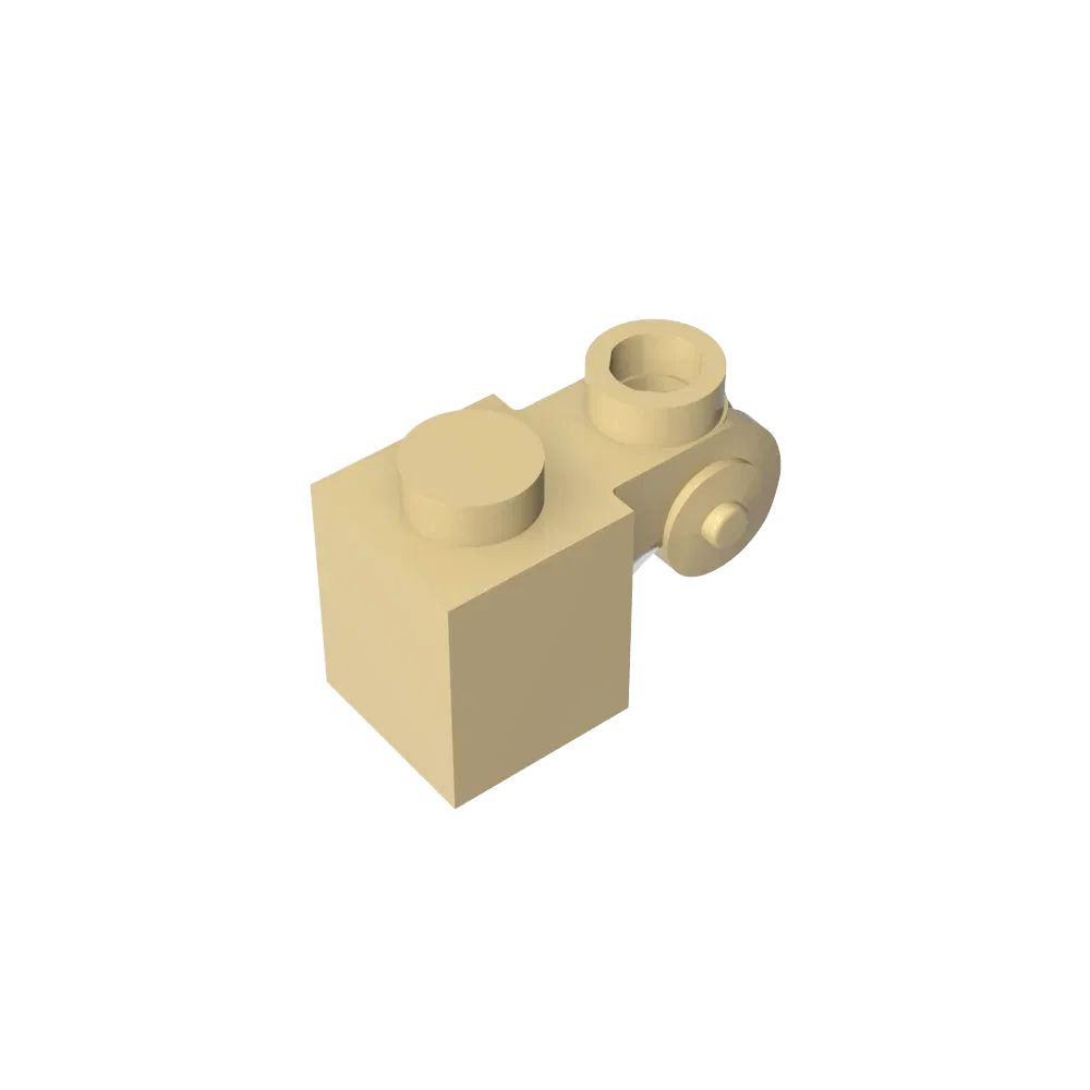 Color: Red - Gobricks GDS-M150 Brick Special 1 x 1 with Scroll with Open Stud compatible with lego 20310 Assembles Building Blocks