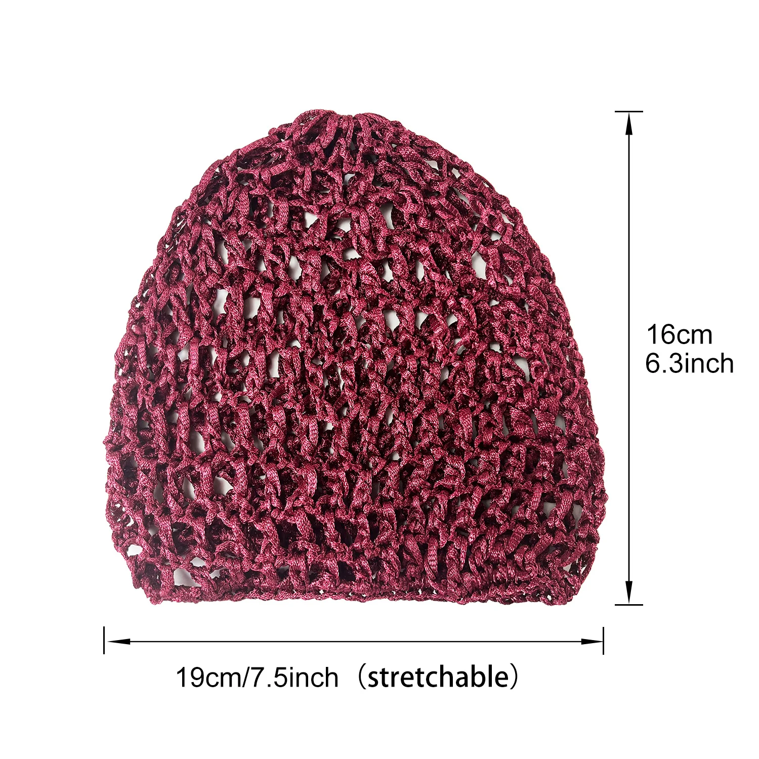 Color: P6/22 - Womens Mesh Hair Net Crochet Cap Stylish Bar Hair Net Hand-crocheted Silk Mesh Hair Accessories Hats Turban Night Cover  Beanie