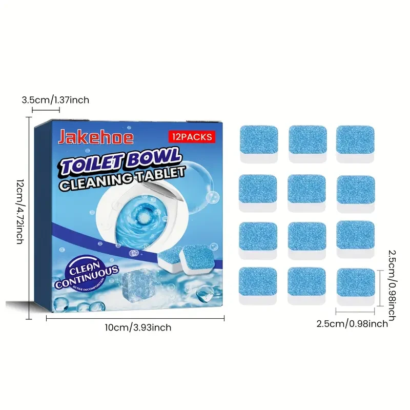 12pcs Toilet Cleaning Tablets, Multi-effect Deconfouling And Desiccating Urine Stains Toilet Cleaning Spirit Deodorization And Odor