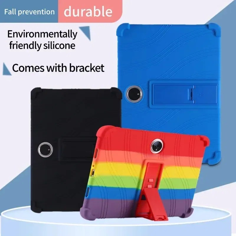 Color: WHITE, Size: eleven - Case for TCL Tab 11 Gen 2 Android 14 Tablet 11"  9465X Tablet PC Soft Silicone Shockproof Cover with Rear Kickstand