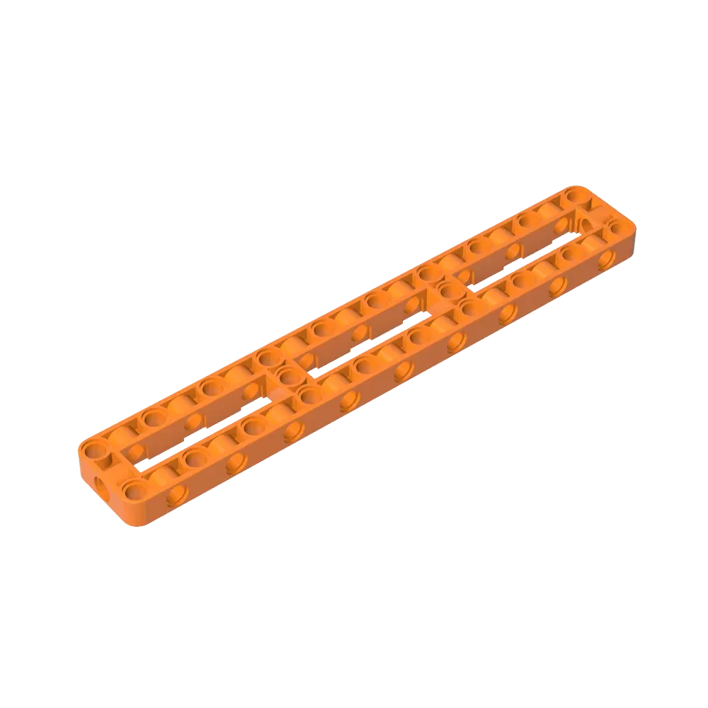 Color: WHITE - Gobricks GDS-2214 Technical Liftarm Modified Frame Thick 3 x 19 Open Center compatible with lego 67491 Assembles Building Blocks