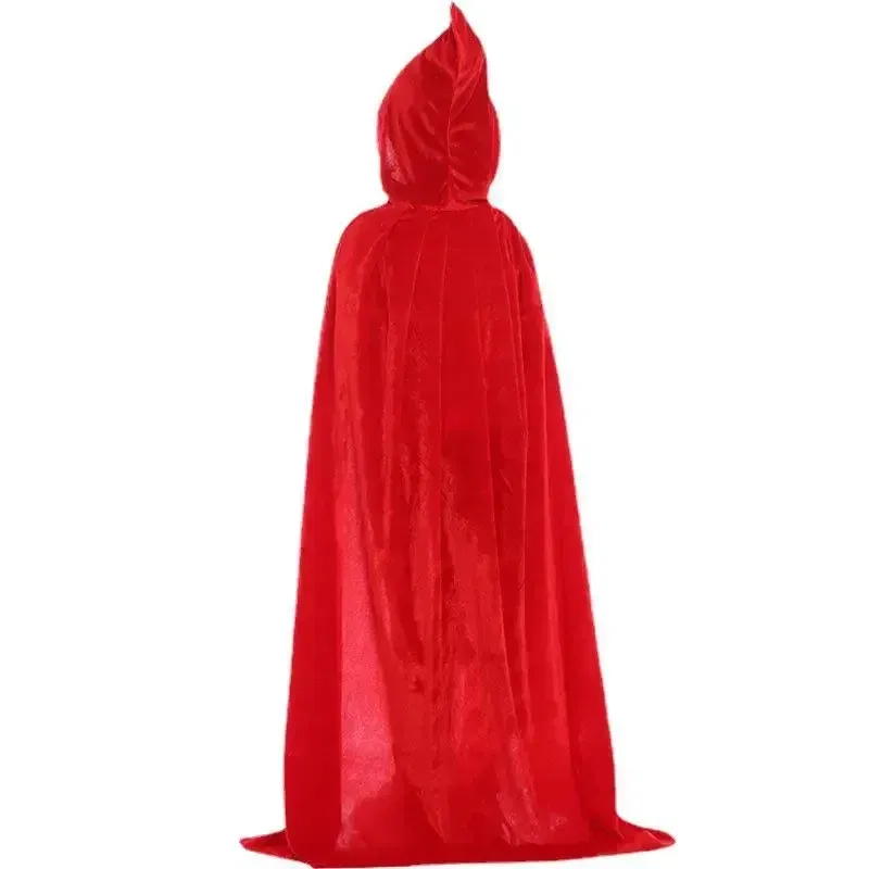 Color: Mint, Size: S - Velvet Cloak Cape Hooded Medieval Costume Witch Wicca Vampire Man Woman Unisex Solid Color