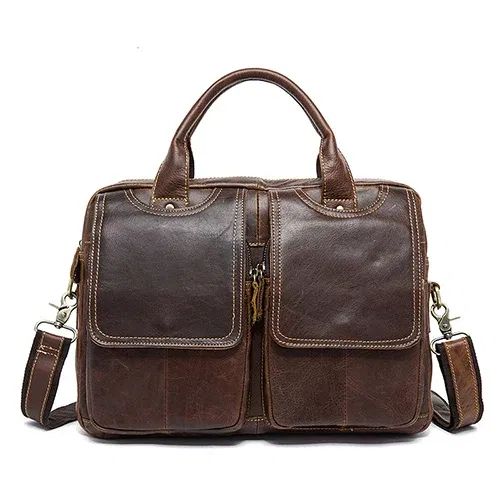 Color: SKY BLUE, Ships From: CHINA - WESTAL Men's Bag Genuine Leather Men's Briefcases Laptop Bag Leather Totes for Document Office Bags for Men Messenger Bags 8002