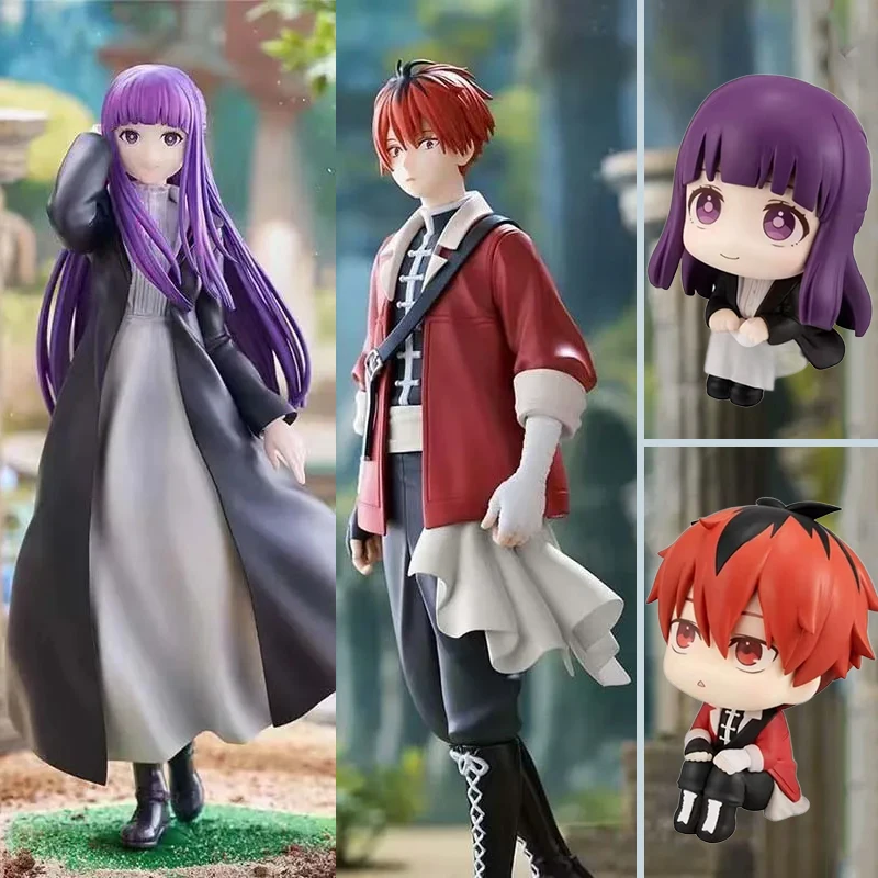 Color: GRAY - Anime Beyond Journey End Frieren Figure Fern Action Figures Cute Stark Figurine Look Up Model Decor Dolls PVC Collectible Toys