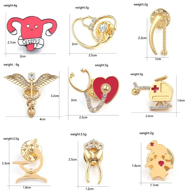 Metal color: Blue white zinc plated, Ships From: CHINA - Medical Pins Icons Medical Helicopter Intestine Tissue Blood Capillary Biology Chemistry Brooches Nursing Accessories And Gifts
