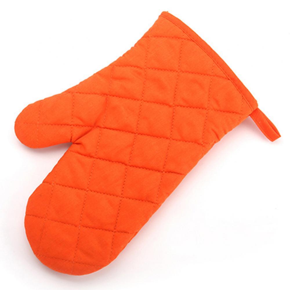 Color: black - Cotton Oven Mitt High Quality Heat Proof Resistant Protector Kitchen Cooking Pot Holder Glove Kitchen Bakeware