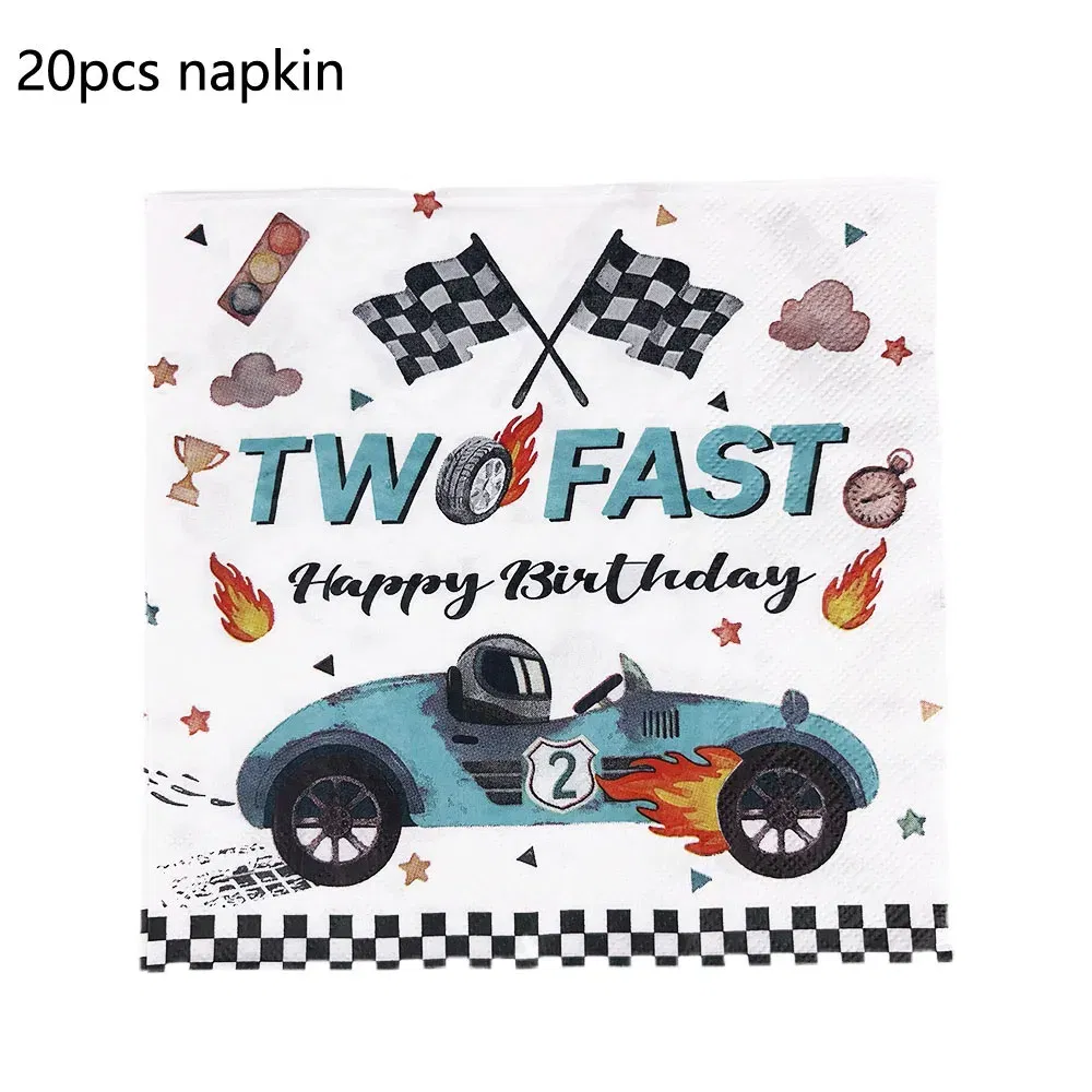 Color: MINT GREEN, Capacity: 480ml - Racing Car Disposable Tableware PLates Cups Napkin Tablecloth Two Fast Birthday Party Decorations