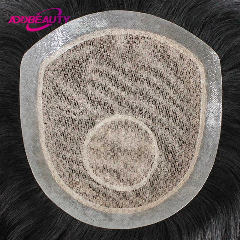 Toupee Color: 6RD#, Toupee Density: 80%, Length: 6 inches - Silk Base Men's Capillary Prosthesis Swiss Lace PU Base Man Toupee 100% Remy Human Hair Wigs Straight Hair System Natural Hair
