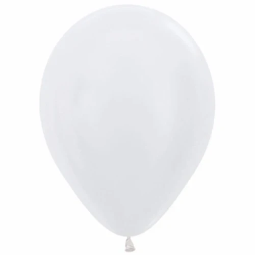 12cm Pearl White Latex Balloons  - Pack of 50