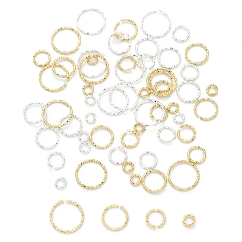 Color: Blue, Ships From: CHINA - 20pcs 4/6/8/10mm Silver/14K Gold Plated Brass Jump Rings Open Loops for Bracelet Necklace Earring DIY Jewelry Making Findings
