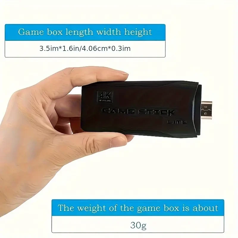 2-in-1 Retro Handheld Game Console M8, Black, USB Powered, 36V, ABS Resin, with Dual Wireless Controllers, 2.4G Wireless Receiver, USB Cable, TF Card, 9 Modes, Traditional Gaming System for Adults