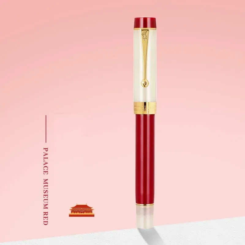 Color: Light Grey, Nib Size: MF - JINHAO 100 Centennial Fountain Pen Resin Gold Clip Nib EF F M Students Pens Business Stationery School Office Supplies PK 9019