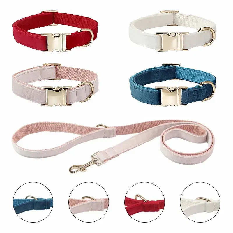 Color: Red, Size: M - Customized Deerskin Cat and Dog Collar, Adjustable Rope Set, Durable and Personalized, Free Engraved Pet Nameplate, ID Label, Al