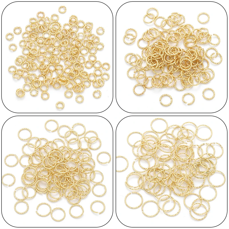 Color: black, Ships From: CHINA - 20pcs 4/6/8/10mm Silver/14K Gold Plated Brass Jump Rings Open Loops for Bracelet Necklace Earring DIY Jewelry Making Findings