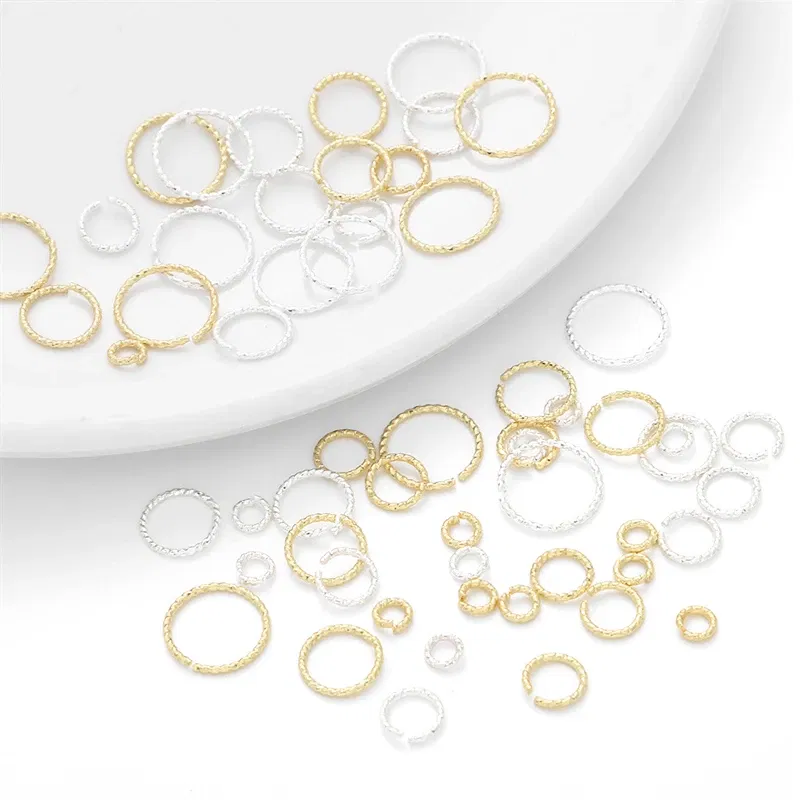 Color: black, Ships From: CHINA - 20pcs 4/6/8/10mm Silver/14K Gold Plated Brass Jump Rings Open Loops for Bracelet Necklace Earring DIY Jewelry Making Findings
