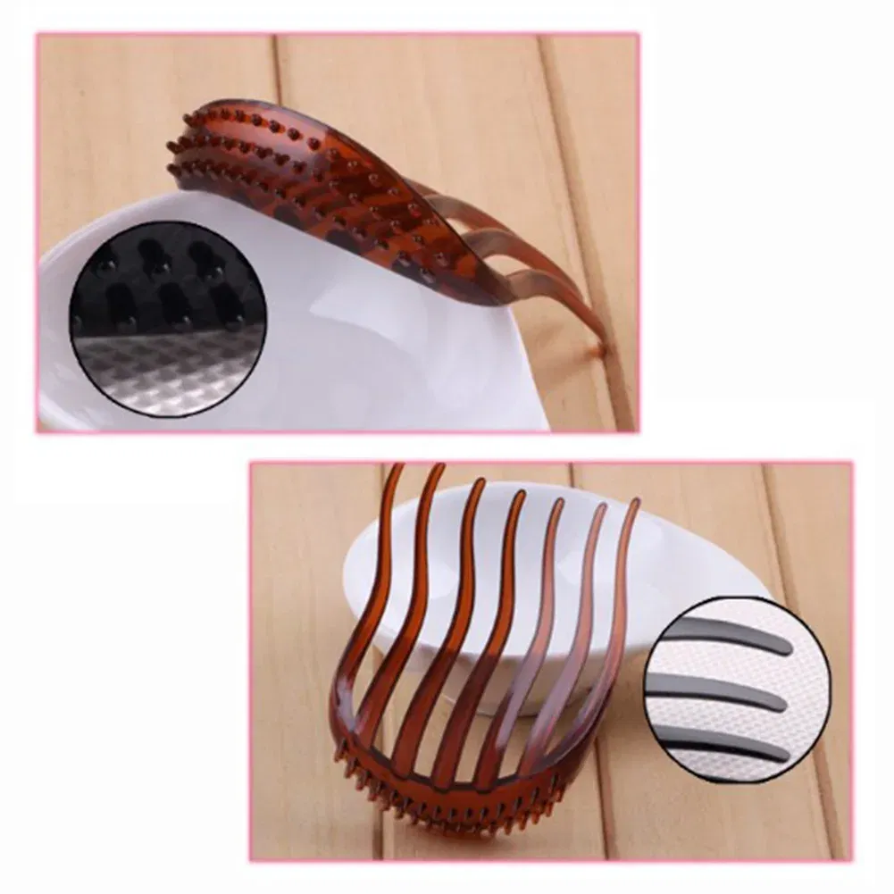 Color: Coffee - 2022 Women Hair Styling Clip Plastic Hair Stick Bun Maker Braid Tool Ponytail Holder Girls Hairpins Hair Accessories Hair Combs