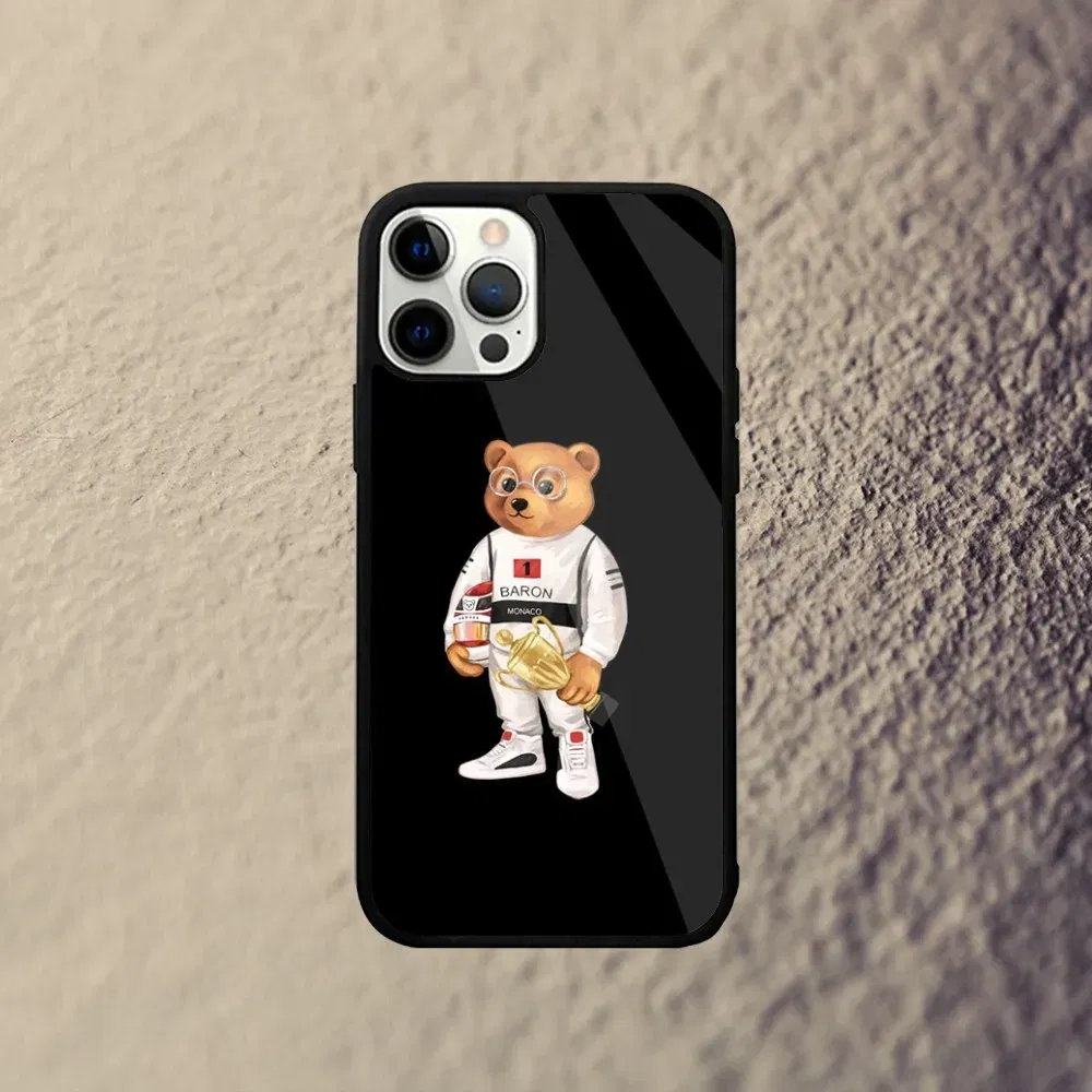 Color: Clear, Material: Vinyl - Baron F-Filou Bear Fashion Phone Case For iPhone 15,14,13,12,11,Plus,Pro,Max Mini Magsafe Magnetic Wireless Charging