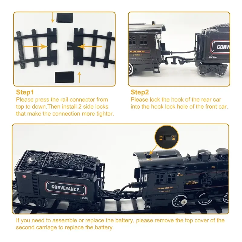 Kids Electric Train Set  Metal Toy Trains