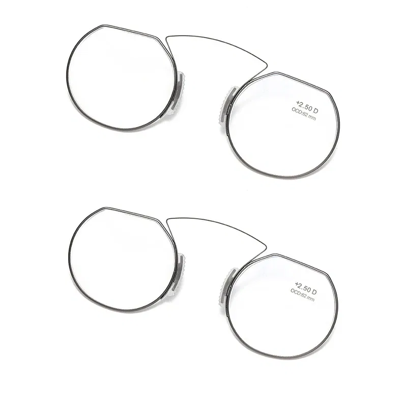 Frame Color: green, Eye Prescription: +300 - Women Clip Nose Reading Glasses Anti Blue Light Presbyopic Glasses Men Portable Men's Eyeglasses Anti-Lost Legless Bezel + Case