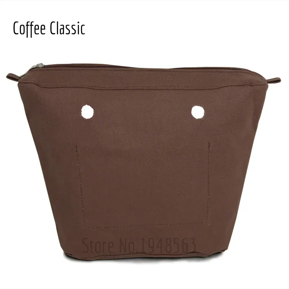 Color: light yellow - TANQU New Inner Lining Zipper Pocket for Classic Obag Insert with Inner Waterproof Coating for O Bag
