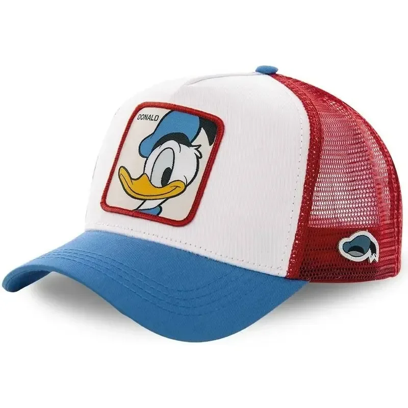 Color: Fluorescent Yellow, Size: Adjustable - Hot Sale Unisex Anime Cartoon Cap Disney Embroidery Baseball Cap Men Women Trucker Hat