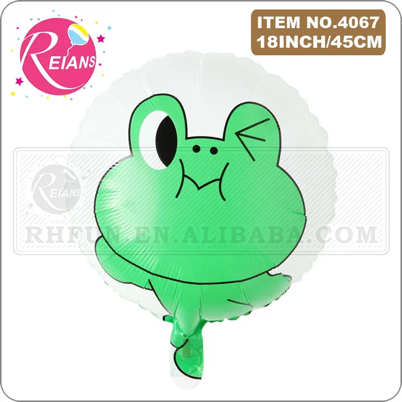 Color: Light Grey - Cartoon Animal round shape Cute Bear Friend Balloon Rabbit For Children Birthday Party Baby Shower Supplies ballon baloon globos