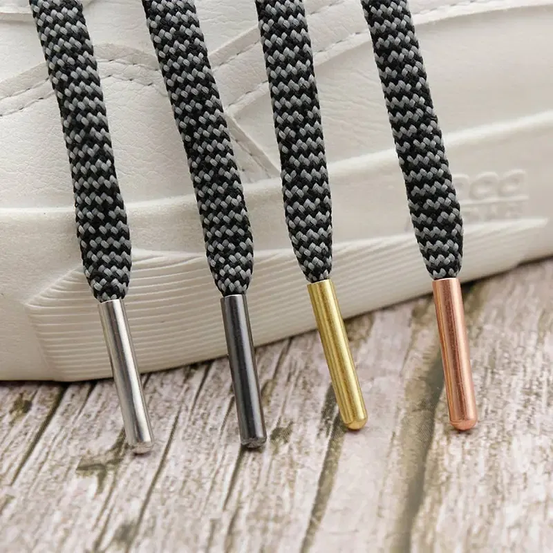 Color: Silver, Ships From: CHINA - Weiou New 4pcs 1 Set of 4x22mm Seamless Metal Shoelaces Tips Head Replacement Repair Aglets DIY Sneaker Kits Silver Gold Black