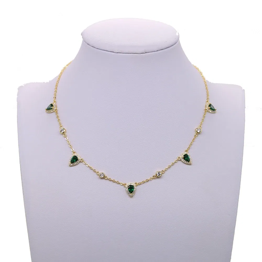 Metal Color: Imitation Rhodium Plated - Bohemia NEWest gold color Pink stone statement chain necklace choker fashion jewelry for women elegance gift stylish jewelry